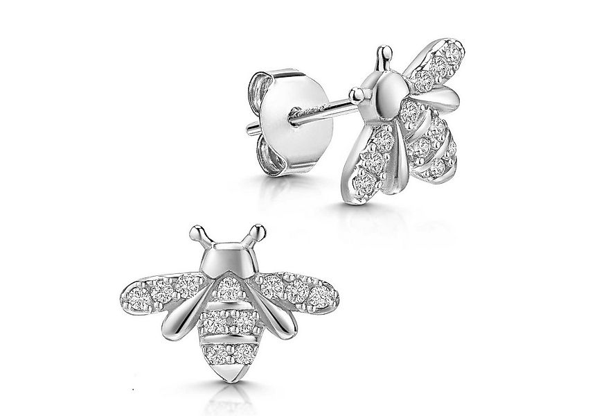 Materia Paar Ohrstecker Biene Insekt Ohrringe mit Zirkonia Steinen SO-300, günstig online kaufen