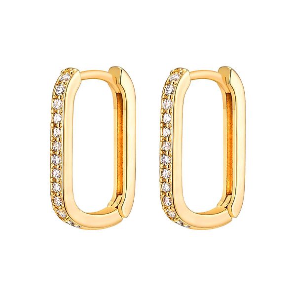 KARMA Paar Creolen Ohrringe Zirkonia Gold günstig online kaufen