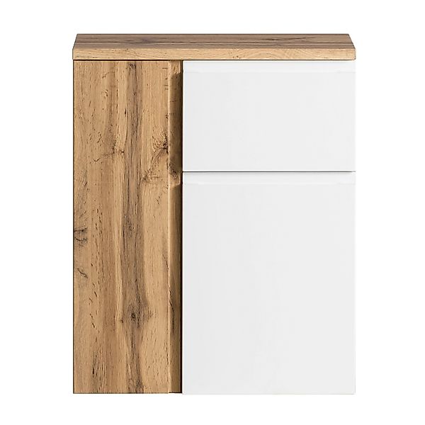 Held Möbel Unterschrank Ancona 65 cm matt Weiß-Wotaneiche günstig online kaufen