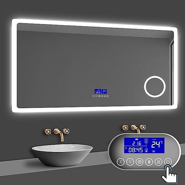 duschspa Badspiegel 80-160 cm Uhr, Beschlagfrei, günstig online kaufen