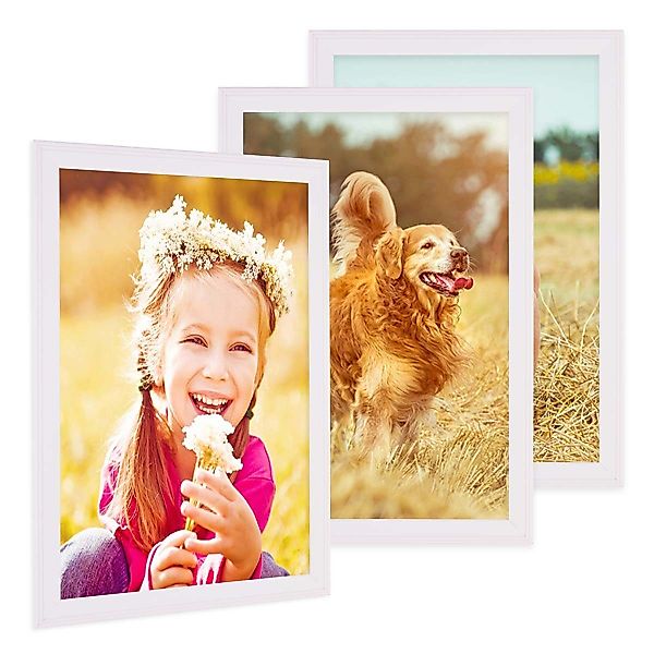 PHOTOLINI Bilderrahmen 3er Set im Landhaus-Stil günstig online kaufen