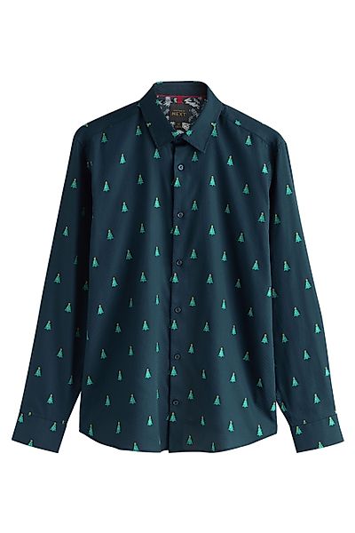 Next Langarmhemd Regular Fit Weihnachts-Langarmhemd mit günstig online kaufen