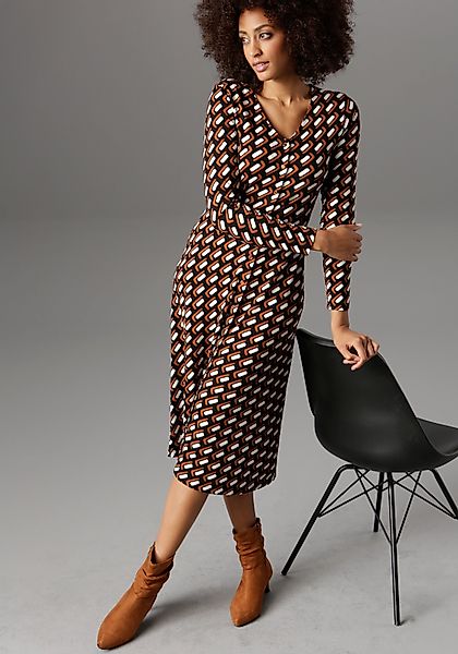 Aniston SELECTED Jerseykleid, mit Knopfleiste günstig online kaufen