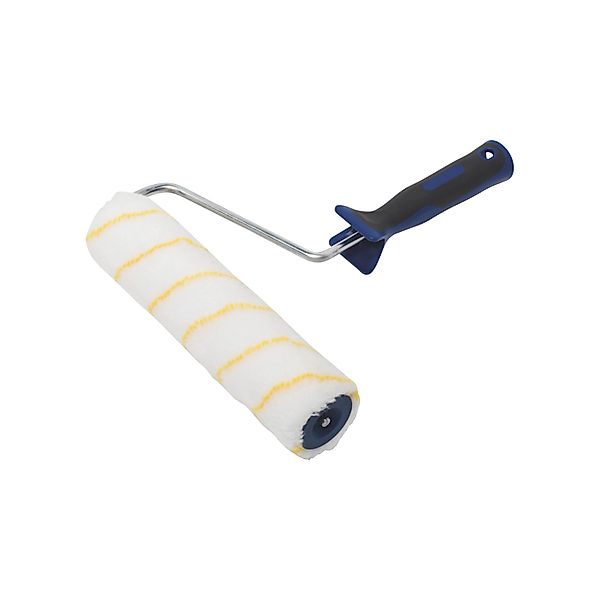 LUX-TOOLS Goldfaden-Roller Kurzflor 2K-Softgriff Schwarz-Blau 25 cm günstig online kaufen