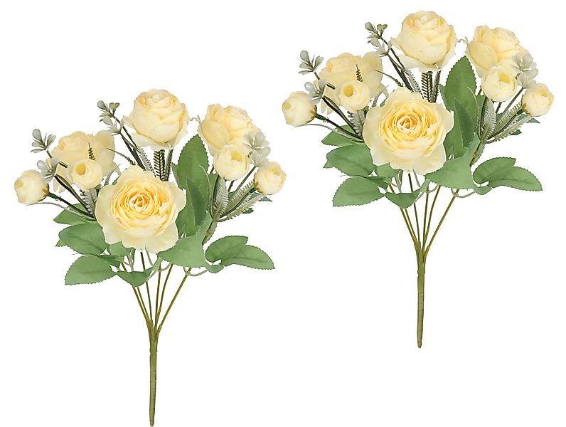 Kunstblume Künstlicher Rosenstrauß, I.GE.A., Höhe 31 cm, 2er Set Hochwertig günstig online kaufen