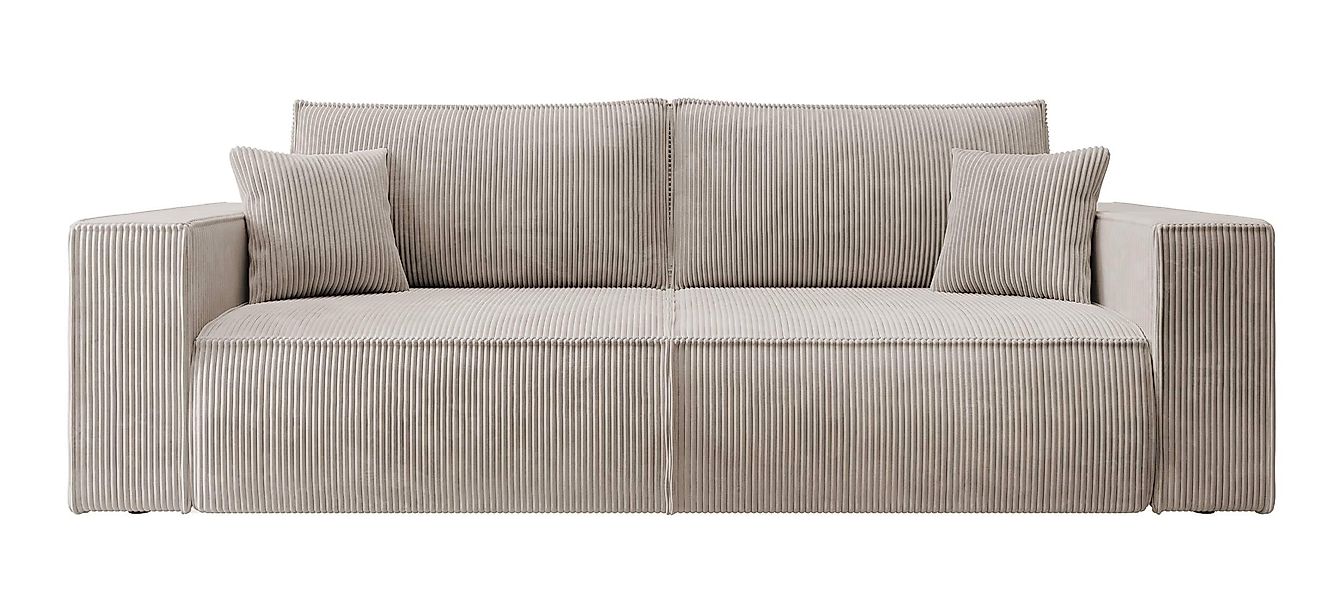 NADUVI Collection | 3-Sitzer-Schlafsofa Galine Rippenstoff günstig online kaufen