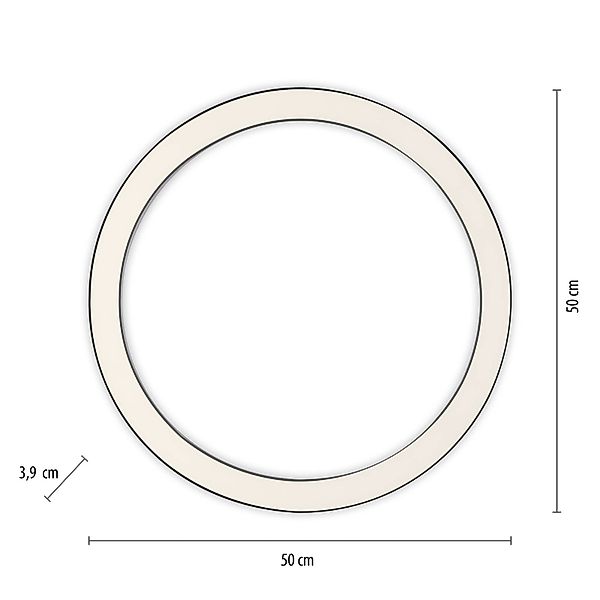 LED-Deckenlampe PURE Lines, Ø 50 cm, anthrazit, CCT, Remote günstig online kaufen