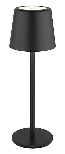 LED-Tischleuchte inkl. Tochdimmer und USB mit Akku Metall Schwarz günstig online kaufen
