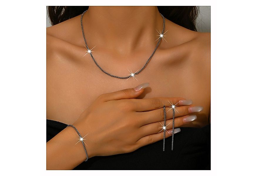 Bextsrack Schmuckset Damenschmuck-Set, 3-teilig mit Ohrringen, Halskette un günstig online kaufen