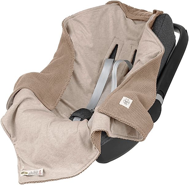 LÄSSIG Einschlagdecke »für Babyschale, taupe«, GOTS made with organic mater günstig online kaufen