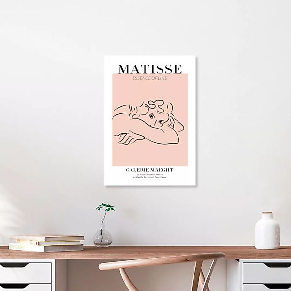 Poster / Leinwandbild - Matisse – Frau Schwarz-rosa günstig online kaufen