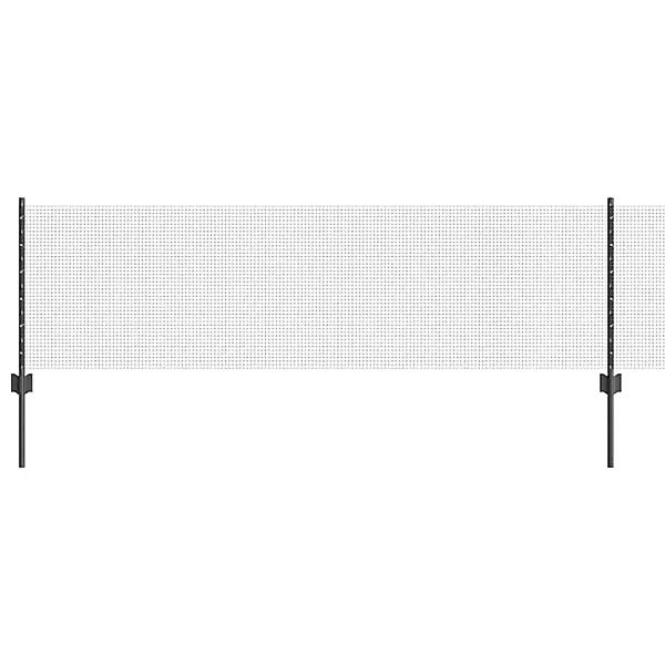 vidaXL Zaun mit Pfosten Grau 0,6 x 10 m Stahl und PVC 3336554 günstig online kaufen