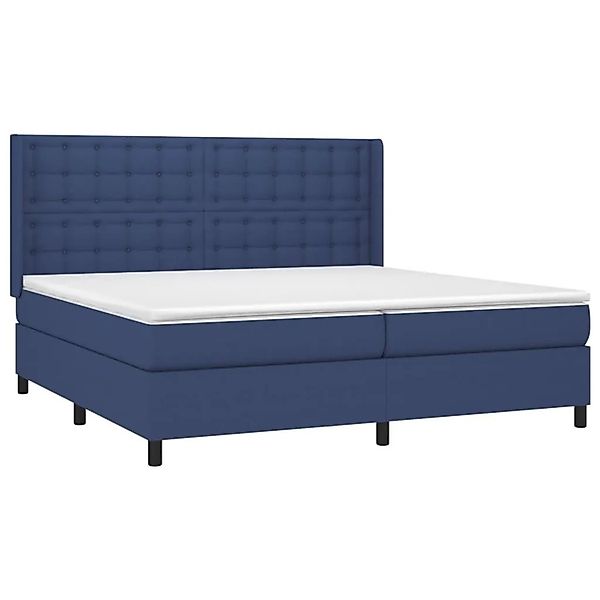 vidaXL Boxspringbett mit Matratze Blau 200x200 cm Stoff 3131783 günstig online kaufen