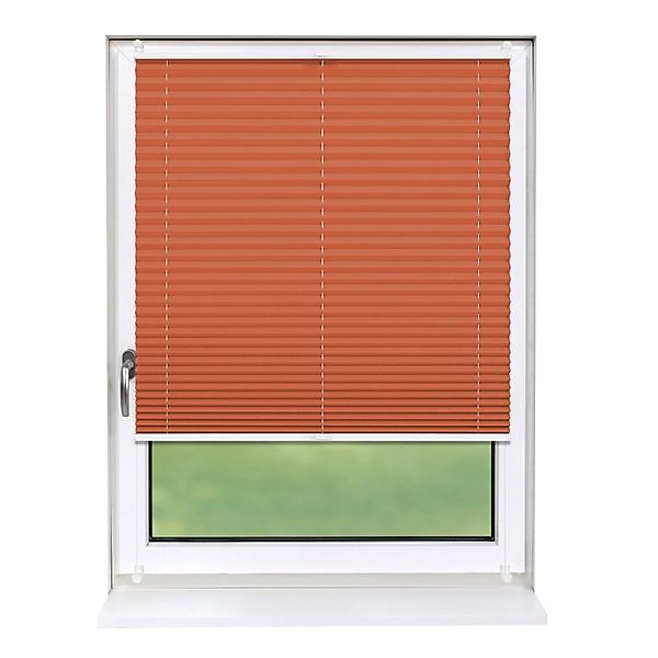 Deco-Raum Plissee Basic ohne Bohren 80x210cm Orange Blickdicht Klemmfix günstig online kaufen