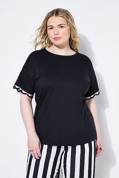 Studio Untold T-Shirt T-Shirt oversized Halbarm mit Häkelkante günstig online kaufen