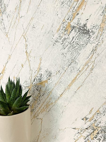 Newroom Vliestapete, Weiß Tapete Modern Marmor - Marmoroptik Marmor-Tapete günstig online kaufen
