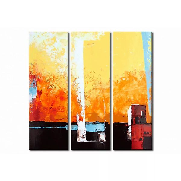 Wandbild Bunte Abstraktion - ein schickes Triptychon voller satter Farben X günstig online kaufen