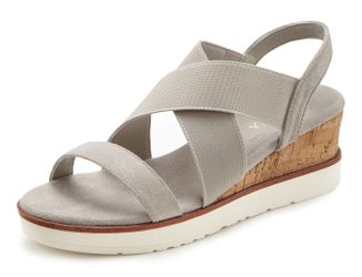 LASCANA Sandalette "Sommerschuh" Sandale, Sommerschuh mit Keilabsatz und el günstig online kaufen