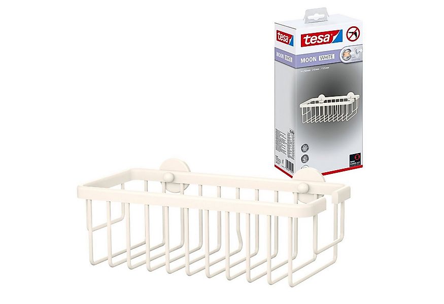tesa Duschablage MOON Duschkorb ohne Bohren - 9,2 x 25 x 12,5 cm, Packung 1 günstig online kaufen