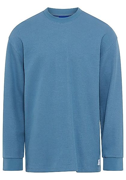 HUGO Blue Langarmshirt Nuwolo Rundhalsausschnitt, lässig geschnitten, Logo- günstig online kaufen