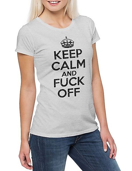 Urban Backwoods Print-Shirt Keep Calm And Fuck Off Damen T-Shirt Indie Disc günstig online kaufen