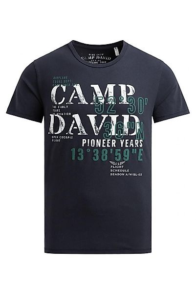 CAMP DAVID T-Shirt Rundhals mit Puffprint günstig online kaufen
