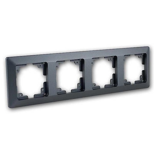 ChiliTec MILOS 4-Fach Rahmen Anthrazit Vierfachrahmen günstig online kaufen