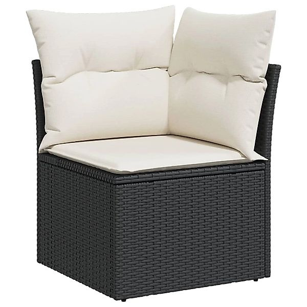 vidaXL 11-tlg Garten-Sofagarnitur mit Kissen Schwarz Poly Rattan Modell 83 günstig online kaufen