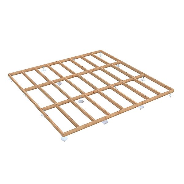 Palmako Fundamentrahmen inkl. LogFoot 450 x 450 cm Tauchgrundiert Hellbraun günstig online kaufen