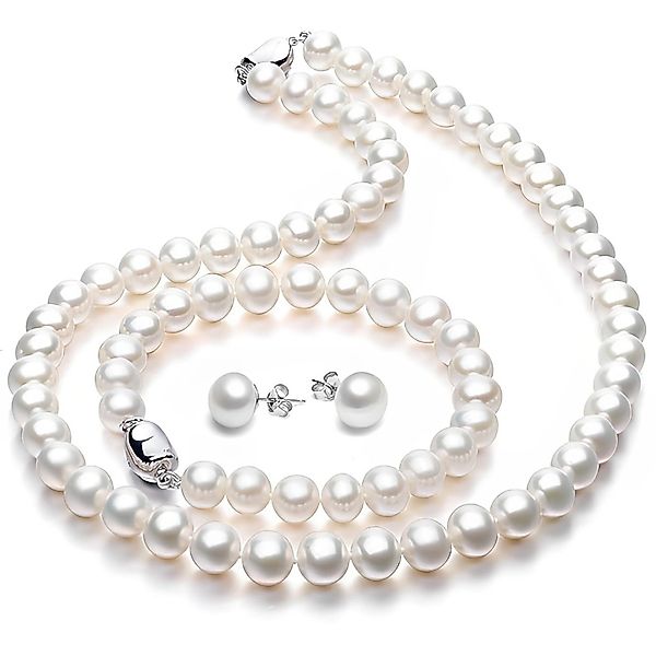 ibettertec Perlenketten-Set 9-10mm Muschelperlen für Frauen günstig online kaufen