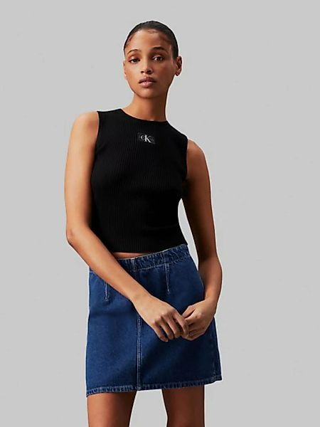 Calvin Klein Jeans Pullunder "WOVEN LABEL SWEATER TANK TOP", mit Logopatch günstig online kaufen