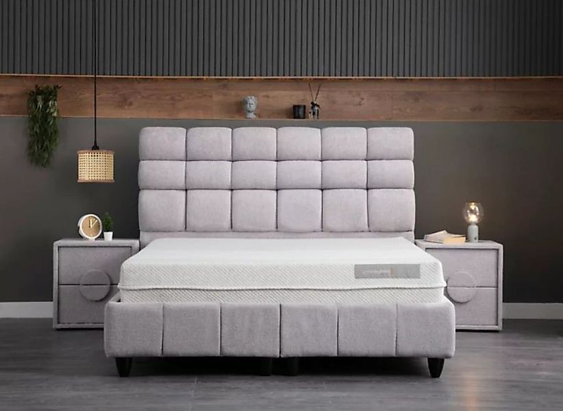 Villa Möbel Polsterbett BIO-SKY (Bett Set, 4-tlg., Bett Set aus Bettkasten, günstig online kaufen