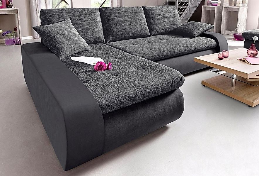 TRENDMANUFAKTUR Ecksofa "Indie, modern und bequem, Materialmix, L-Form", wa günstig online kaufen