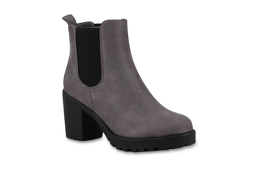 VAN HILL 76870 Chelseaboots Damen Stiefeletten Chelsea Boots Profilsohle 70 günstig online kaufen