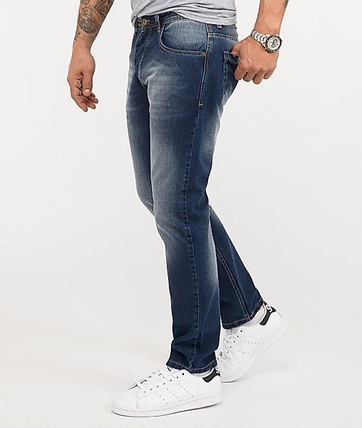 Rock Creek Regular-fit-Jeans Herren Jeans Stonewashed günstig online kaufen