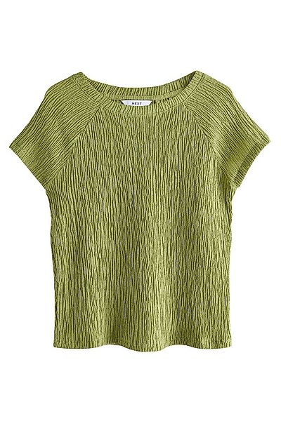 Next T-Shirt Strukturiertes Top mit Raglanärmeln, Kurzgröße (1-tlg) günstig online kaufen