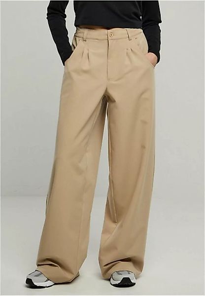 URBAN CLASSICS Funktionshose Ladies Ultra Wide Pleat-Front Pants Damen Stof günstig online kaufen