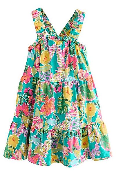 Next Jerseykleid Gerafftes Träger-Sonnenkleid aus 100 % Baumwolle (1-tlg) günstig online kaufen
