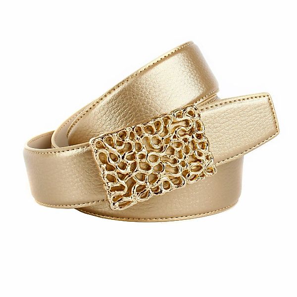 Anthoni Crown Ledergürtel mit glänzender, filigraner, günstig online kaufen