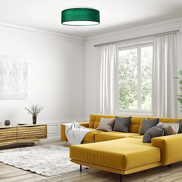 Navaris Deckenleuchten LED Deckenleuchte 22W - Rund ∅ 40cm - Design Samt St günstig online kaufen