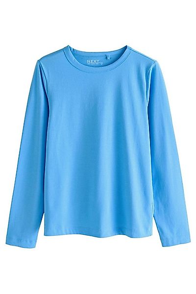 Next Langarmshirt Langärmeliges Rundhalsoberteil aus 100 % Baumwolle (1-tlg günstig online kaufen