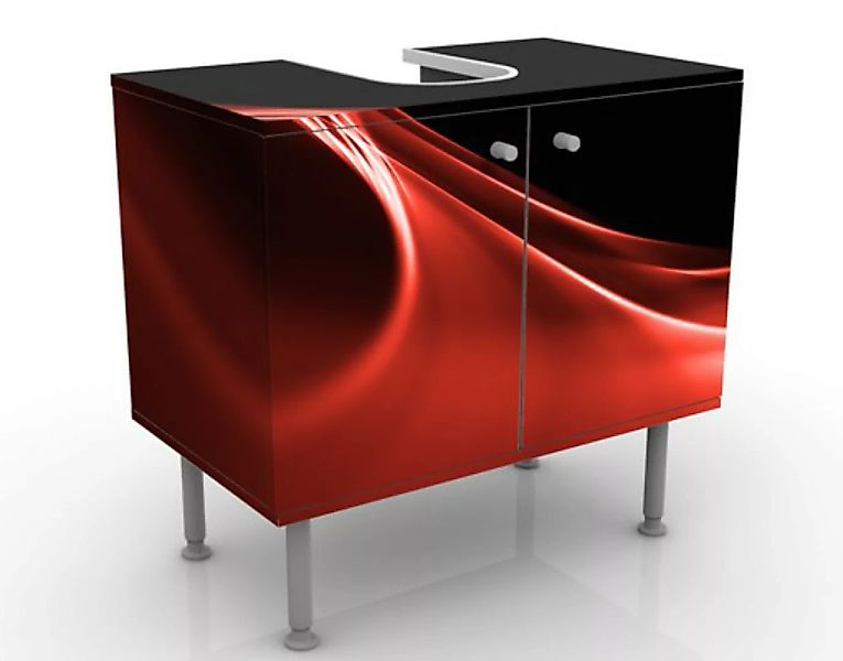 Waschbeckenunterschrank Kunstdruck Red Wave günstig online kaufen