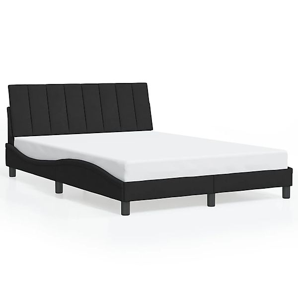 vidaXL Bettgestell ohne Matratze Hanko Schwarz 140x190 cm Samt 3207845 günstig online kaufen
