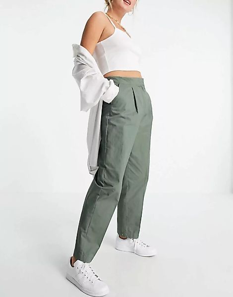 Vero Moda – Locker geschnittene Hose in Khaki-Grün günstig online kaufen