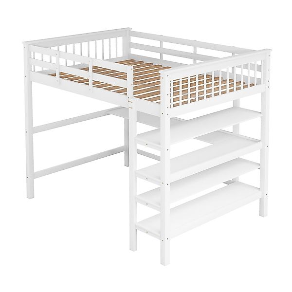 SOFTWEARY Hochbett Kinderbett mit Lattenrost (140x200 günstig online kaufen