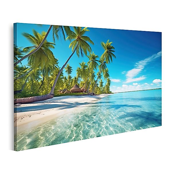 islandburner Leinwandbild Meer Strand Weißer Sand günstig online kaufen
