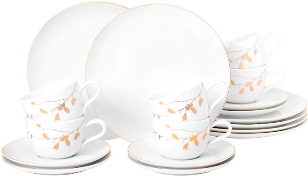 Seltmann Weiden Kaffeeservice »Geschirr-Set, 18 Teile, Liberty Golden Rose günstig online kaufen