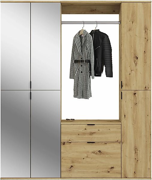 Home affaire Garderoben-Set "Trondheim, Breite 152 cm, 5-teilig, bestehend günstig online kaufen