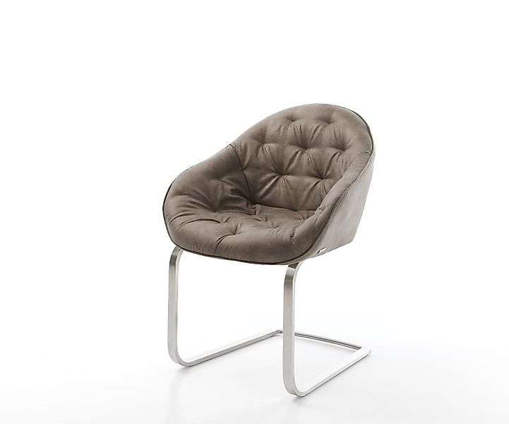 Freischwinger Gaio-Flex Mikrofaser Taupe Vintage Freischwinger flach Edelst günstig online kaufen