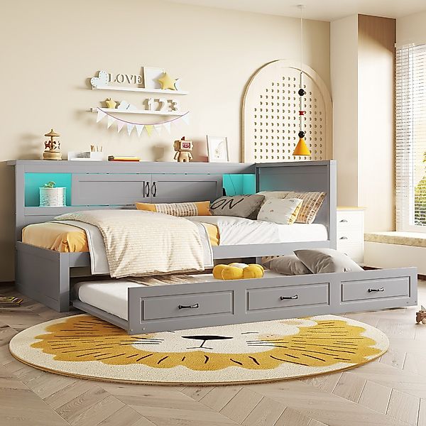 Merax Daybett 90x200cm mit Ausziehbett 90x190cm, günstig online kaufen